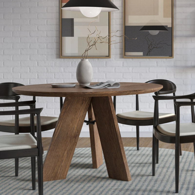 Table de salle à manger Cascais, H 30 po x L 48 po x l 48 po, Chêne brun