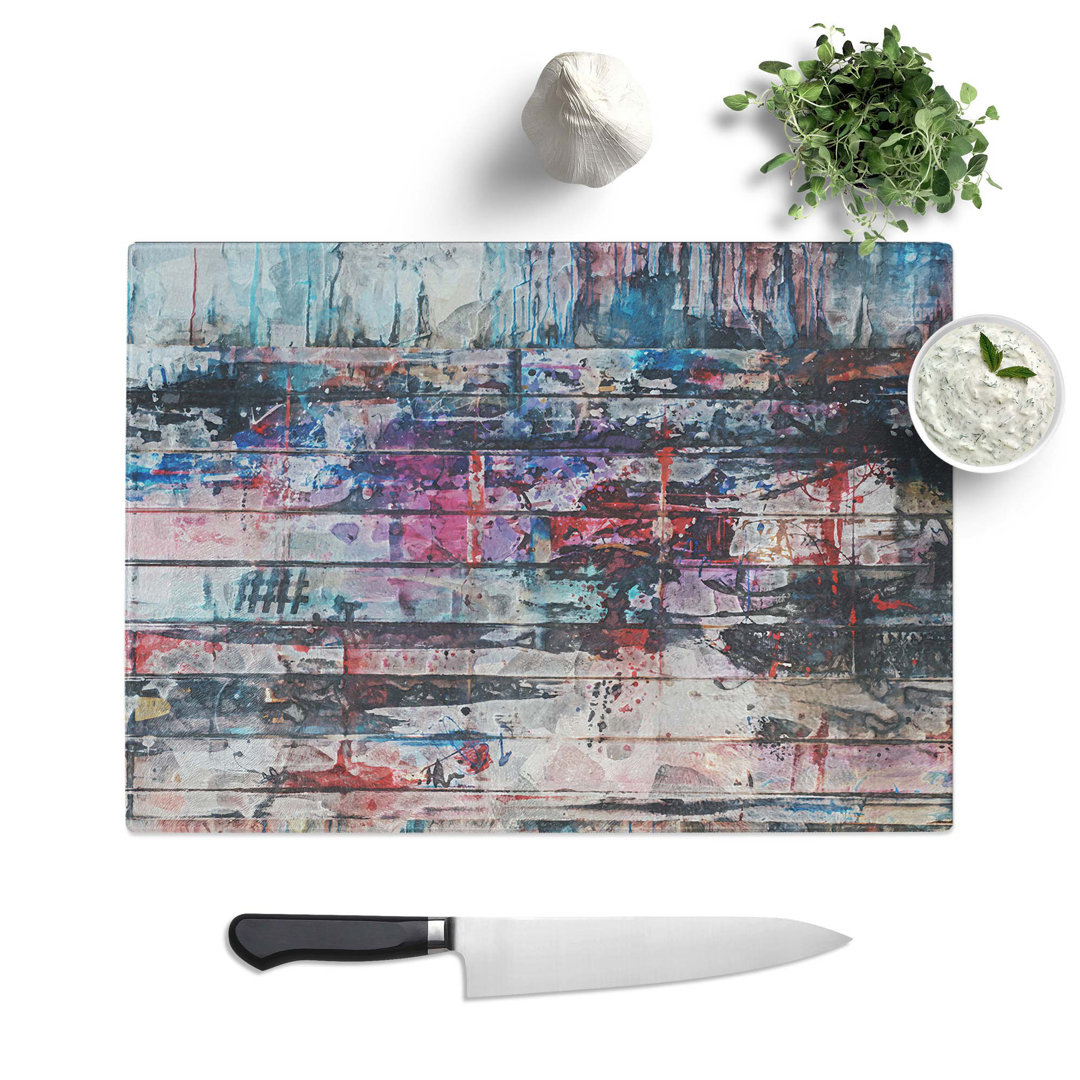 Tempered Glass Trance of Time in Abstract Chopping Board