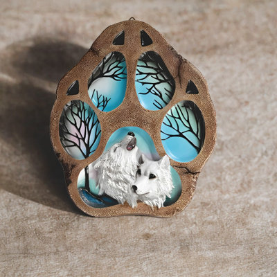 10.5"H Hawling Wolf in Paw Wall Decor