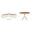 Selby 2- Piece Wood Storage Nook Dining Set With Round Table-58717876