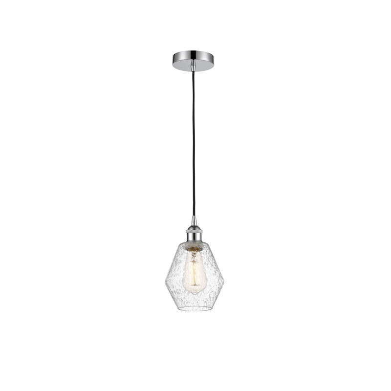 Luminaire suspendu conique à 1 lumière Gabbie, Chrome poli