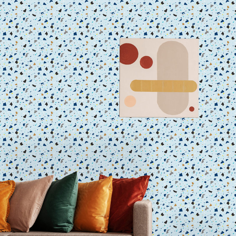 Rouleau de papier peint adhésif Aquetzalli Terrazzo, L 16,67 po x l 25 po