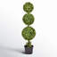 Artificial Triple Ball Green Boxwood Topiary.-1261831866