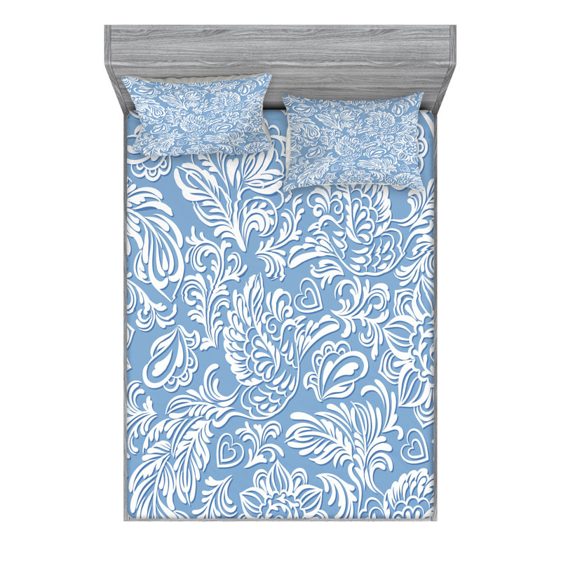 Microfiber Sheet Set, Queen Sheet Set with Fitted Sheet