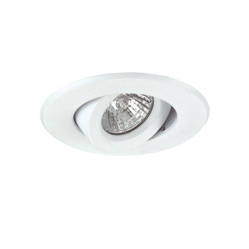 4'' White Adjustable Recessed Gimbal Trim