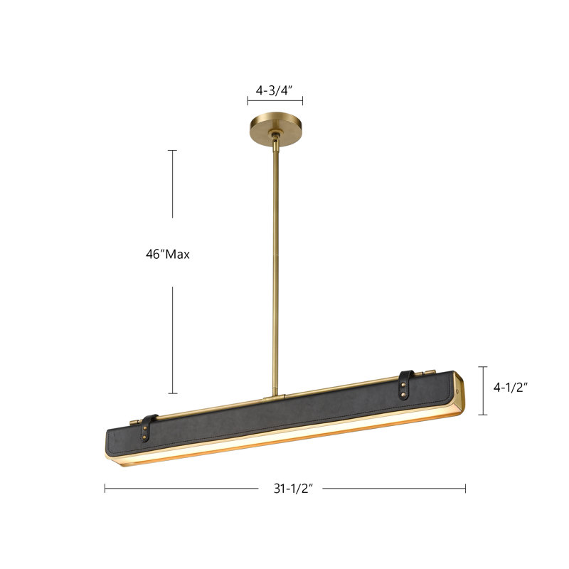 1 - Light LED Pendant, Aged Nickel, Black