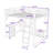 Metal Loft Bed With Desk, Charge Station, LED Lighting, Shelves, Wardrobe And Storage Drawer-1732877209