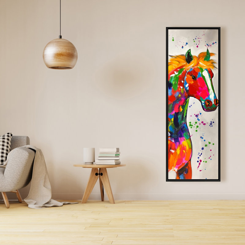 «Abstract Colorful Horse With Paint Splash» sur toile