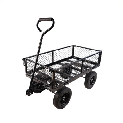 (Chariot de chariot à roues solide noir)