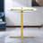 Dining Tables (table Only, No Chairs, Complete With Top And Legs) Modern Glass Gold Small Kitchen