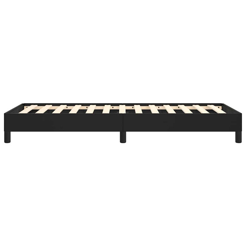 Strath vidaXL Bed Frame, Faux Leather Upholstered Platform Bed Frame, No Mattress, Twin, Black