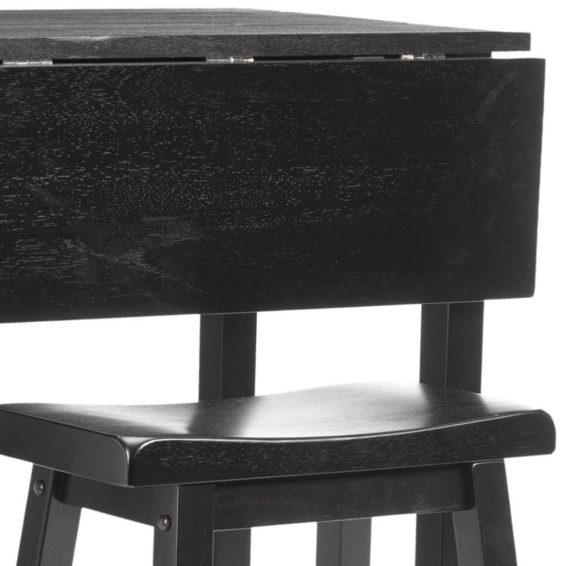2 - Person Solid Wood Solid Wood Top Four Leg Dining Set, Dark Espresso