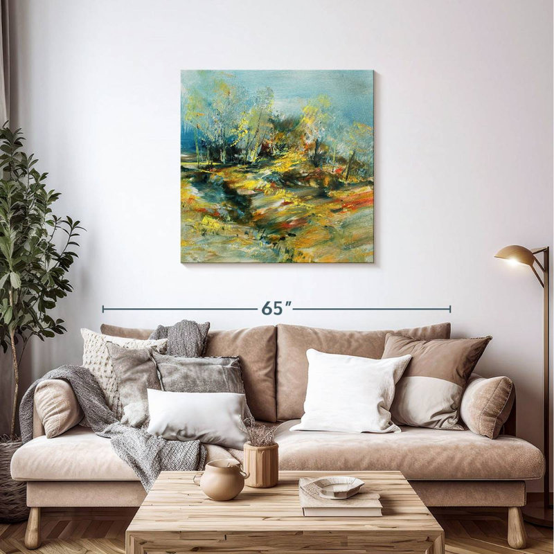 Abstract Mountain Forest, 36" H x 36" W