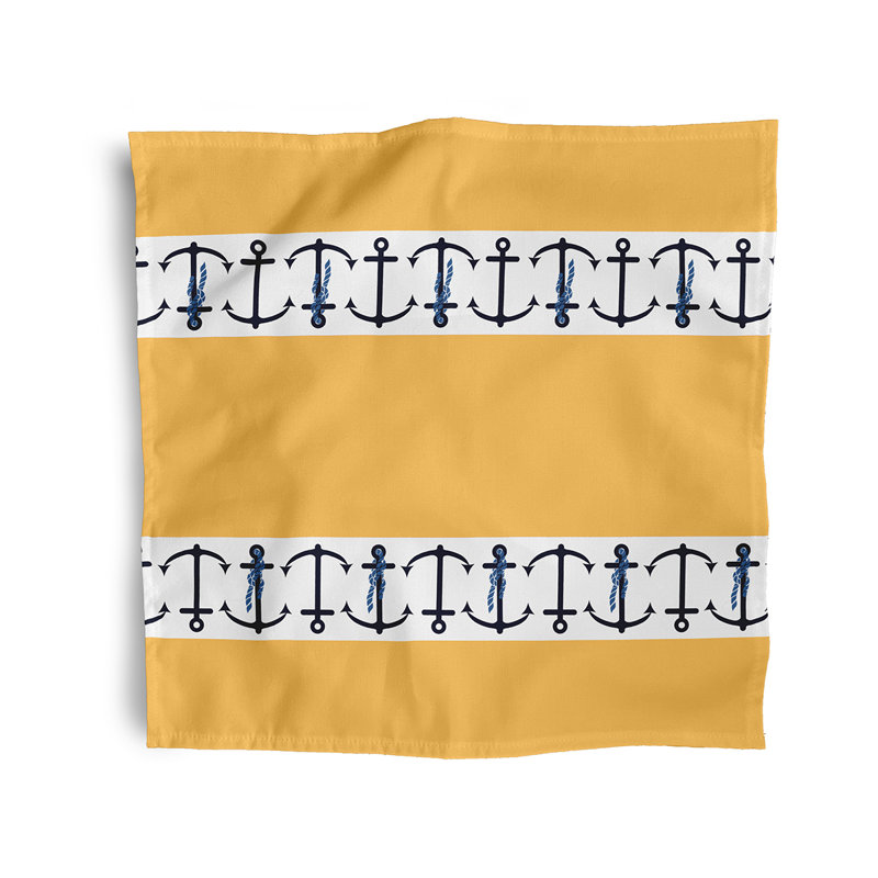 Hargrove Anchor Stripe Napkins, Yellow