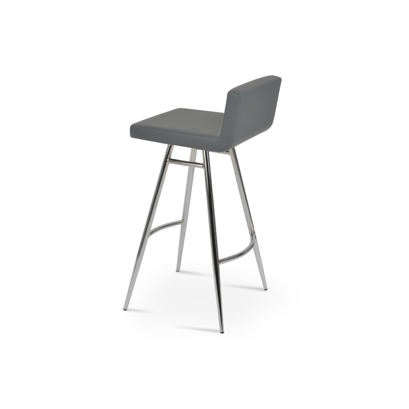 Tabouret de comptoir / de bar Dallas Galata, Bar Stooll (siège d'une hauteur de 31 po), gris, Chrome