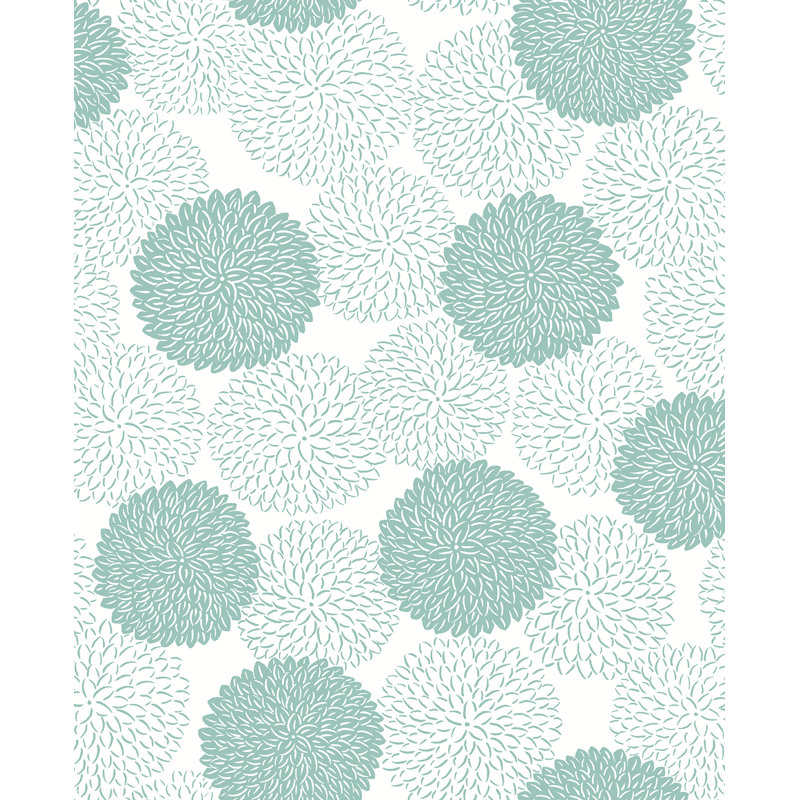 Rouleau de papier peint L 33 pi x l 20,5 po Alderley Blithe, Turquoise