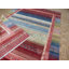 Tapis rouge en laine noué à la main de conception unique 9 pi 10 po x 13 pi 9 po Jarrow