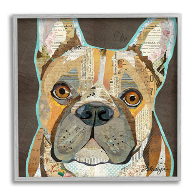 " Mixed Ephemera Animal French Bulldog " by Traci Anderson