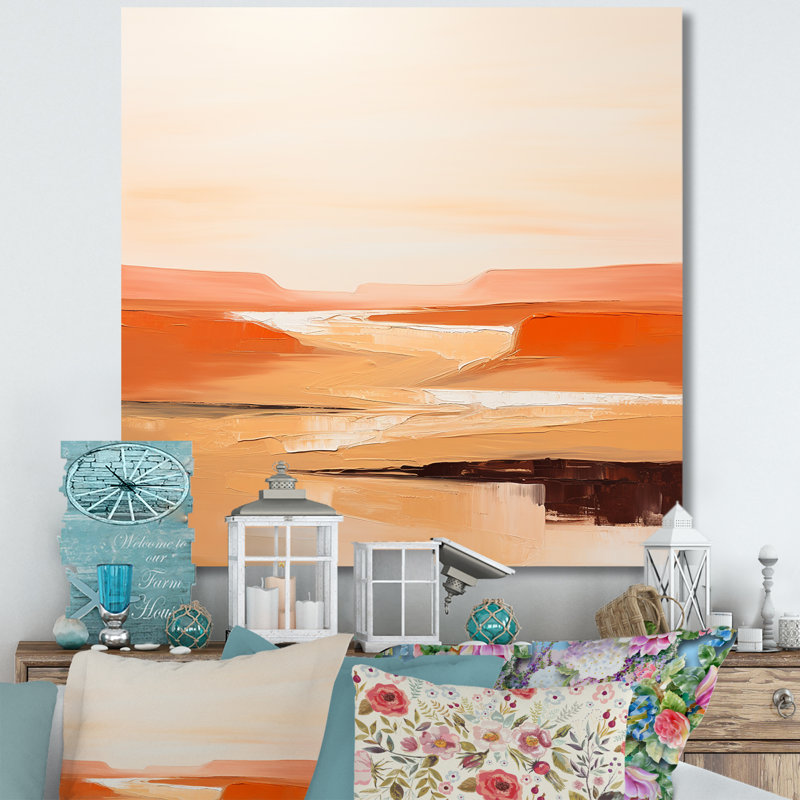 «Brown Minimalisme Canyon Calm», reproduction sur toile, Toile tendue, 16" H x 16" W