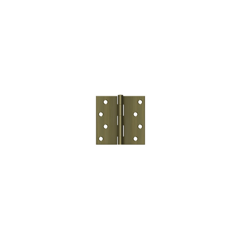 Steel Hinge, Antique Brass