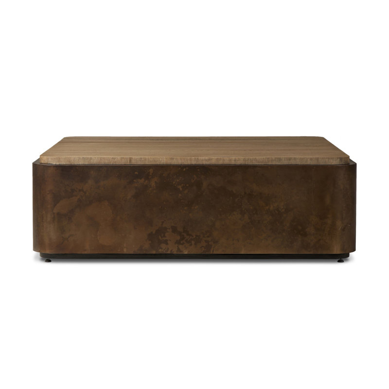 Kipp Square Coffee Table-Burnt Bleached Oak Resawn
