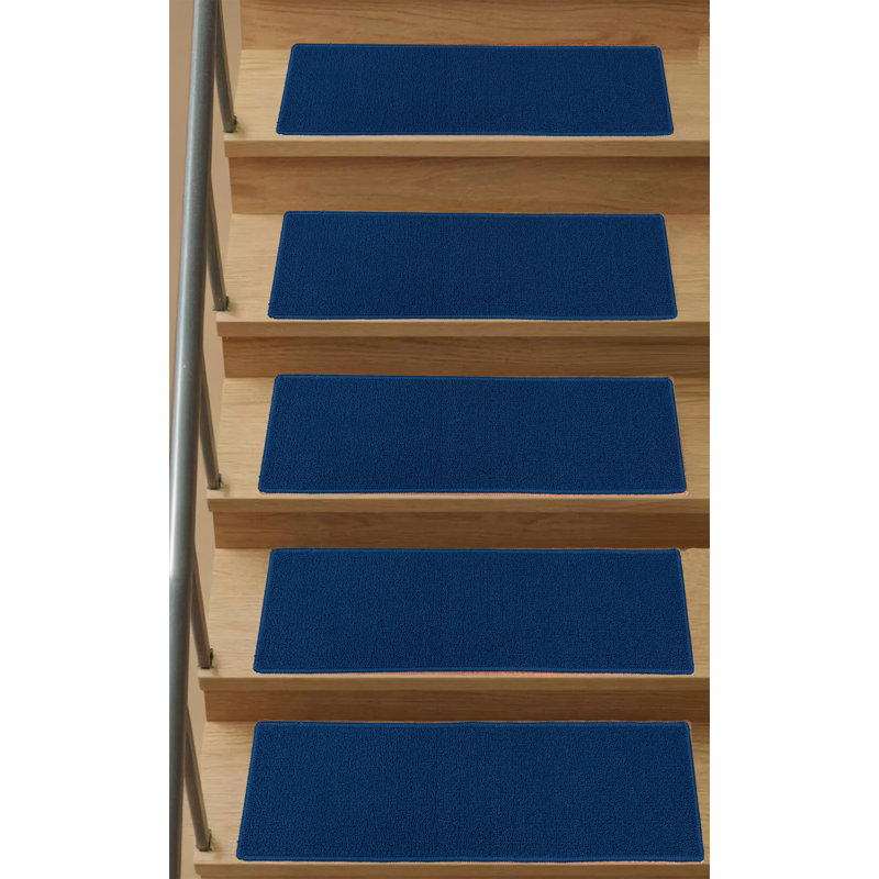 Tapis d'escalier antidérapant lavable à la machine, Rectangle 26 po x 11,5 po, Jaune
