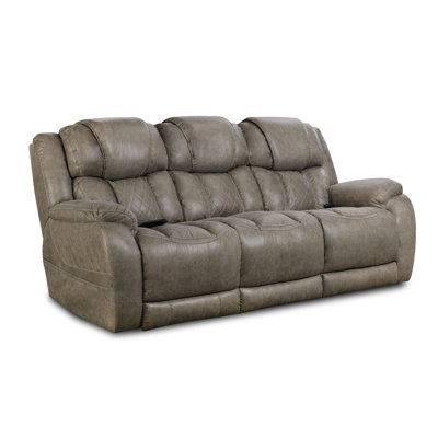 Maximiano 88'' Pillow Top Arms Reclining CAL117 Compliant Sofa -  Hokku Designs, E6AE5DBEE1424AEB9EF1C9A84564852E