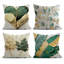 4 housses de coussin décoratif à motif de feuilles d'or