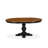5 Piece Round Dining Table Set Consists of a Kitchen Table with Extension Leaf and Pedestal Legs, 4 PU Leather Kitchen Chairs, Napoleon Back, Black-1788156784