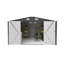 Remise de rangement extérieure en métal gris foncé de 3 pi x 14 pi avec 3 portes verrouillables Campcraft-129506465
