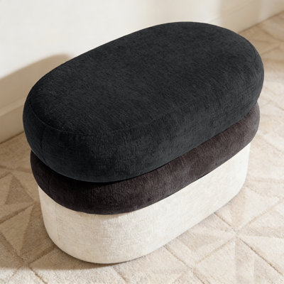 25.2"W Upholstered Ombre Ottoman