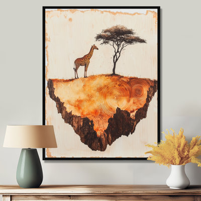 «Gentjan Watcher Watcher Girafe In African Landscape I», art mural girafe