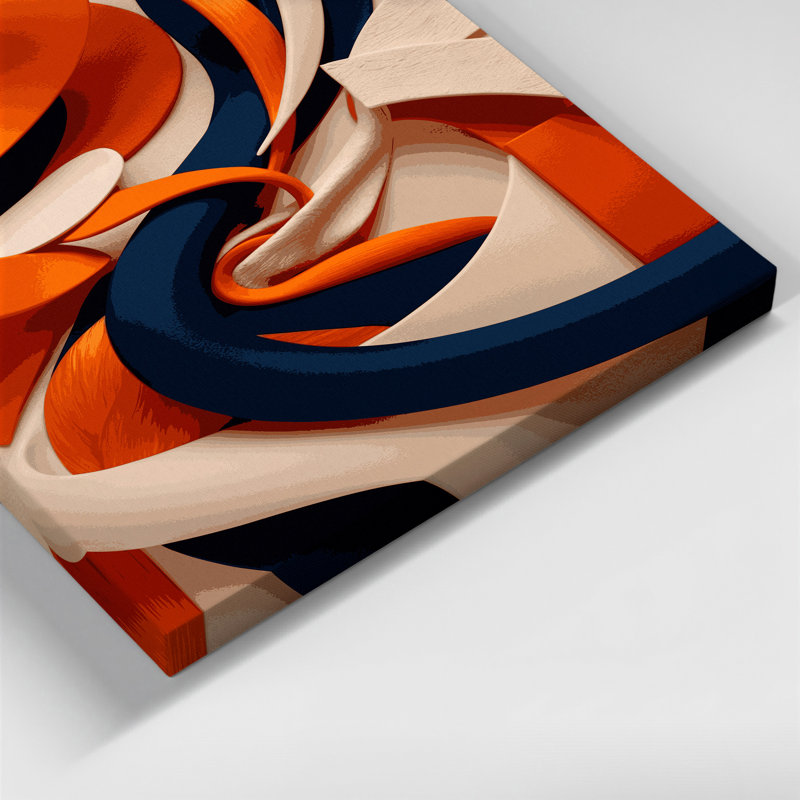 "Abstract Shapes" 68, art mural sur toile brune, H 20 po x l 24 po