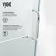 Cabine de douche à charnière sans cadre avec verre transparent 3/8 l 34 po x P 46 po x H 73 po Pacifica-50816878