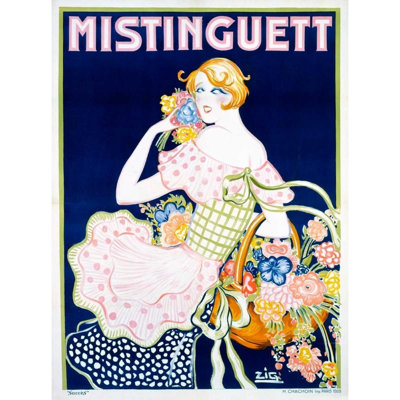 ArtDirect Zig Gallery Wrapped Canvas Art Titled: Mistinguett