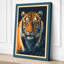 Tiger in Night Japandi - Wrapped Canvas-177689734-177689745