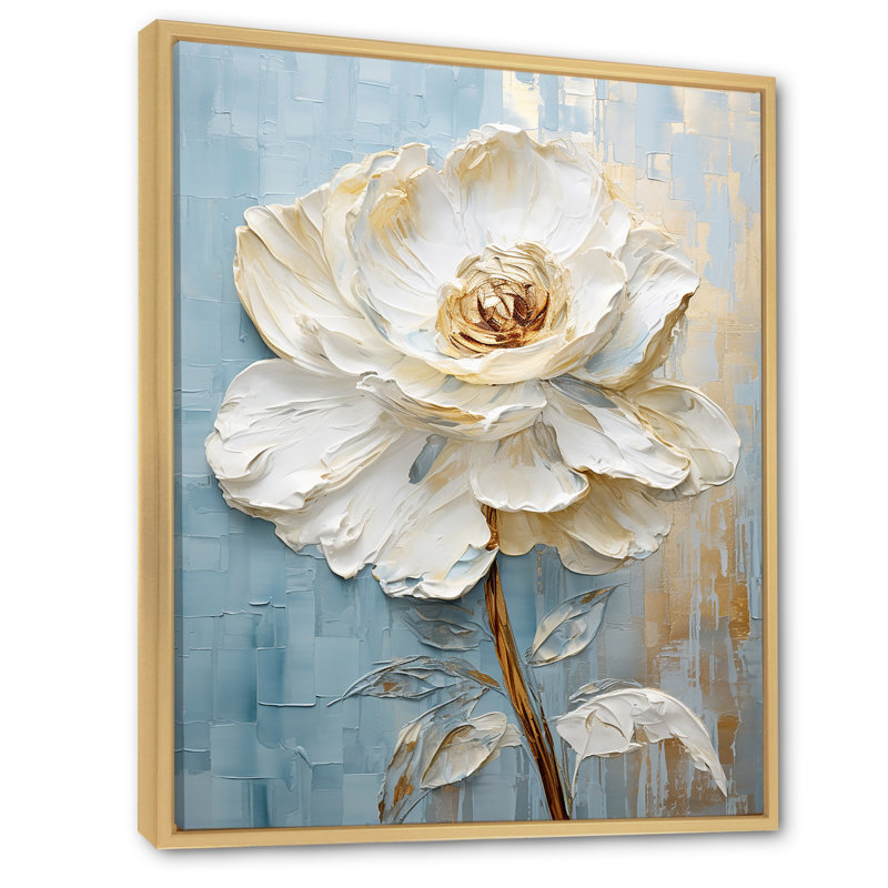 «Ranunculus Radiance Treasure I», reproduction sur toile, Cadre naturel flottant, H 32 po x l 24 po