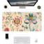 Tapis de souris floral rétro, grand format, décor de bureau pour les fêtes, 30 x 70 cm