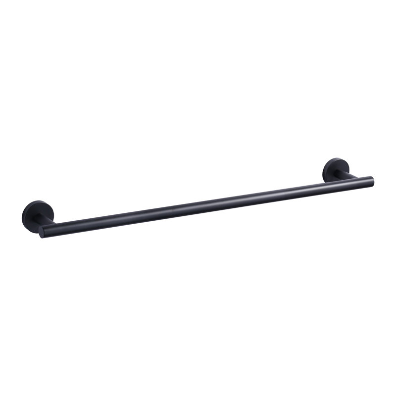 24 Inch Wall Mounted Towel Bar, Matte Black