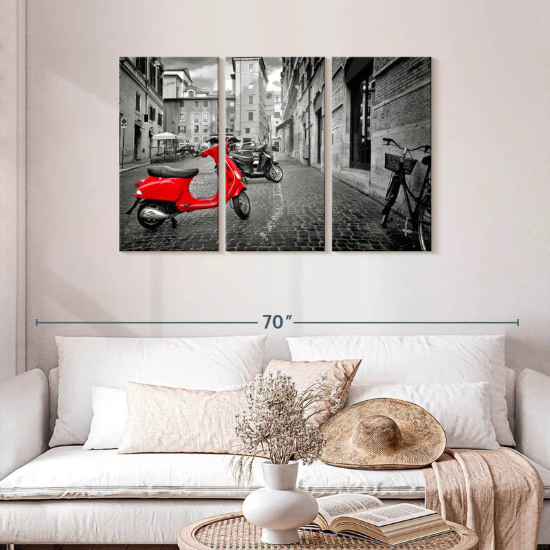  «Red Vespa Pop», H 28 po x l 45 po