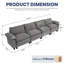 Canapé modulaire de coin rembourré 4 pièces 4 pièces-1357229492-1357229499-1357229503