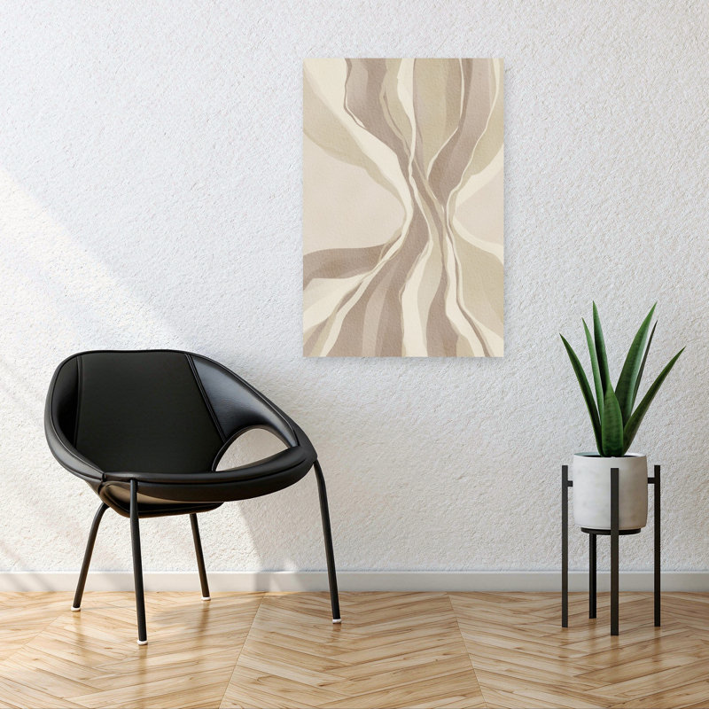 Art mural minimaliste abstrait abstrait fluide, 36" H x 24" W