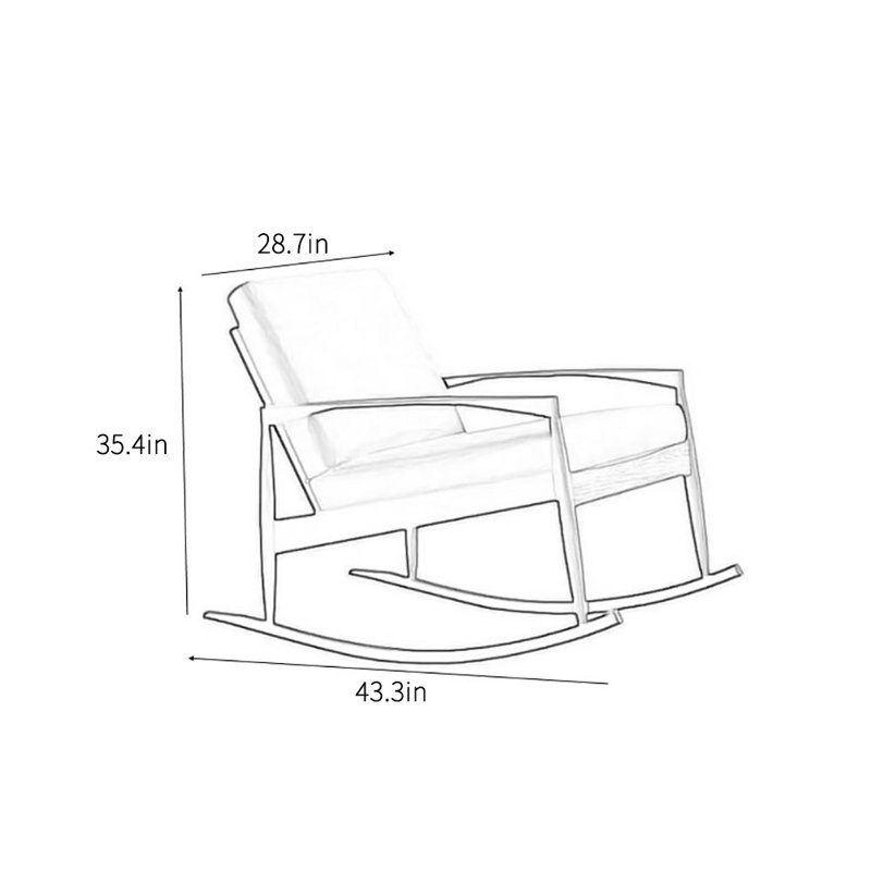 Modern Simple Oak Rocking Chair Solid Wood Rocking Chair