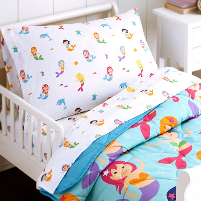 Wildkin Kids Microfiber Standard Pillowcase – Soft & Breathable Pillow Cover - Mermaids