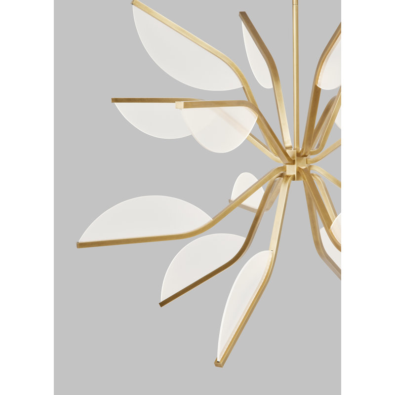 Belterra 16 - Light LED Chandelier, 28.4" H x 38" W x 38" D, Natural Brass