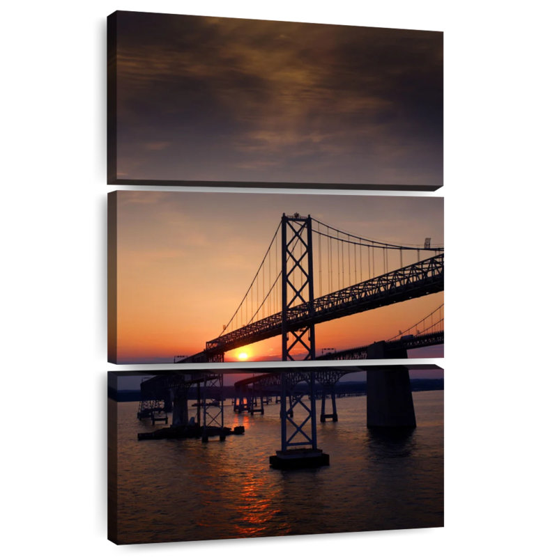Lilie Chesapeake Bay Bridge Dusk, 38" H x 24" W