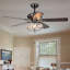 Ventilateur de plafond 5 pales 52" en cristal, ensemble d’éclairage inclus Laivai-506888466-484179358-506888477