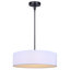 Cabery - lustre contemporain noir et blanc à 1 lumière avec DEL intégrées-1734054057