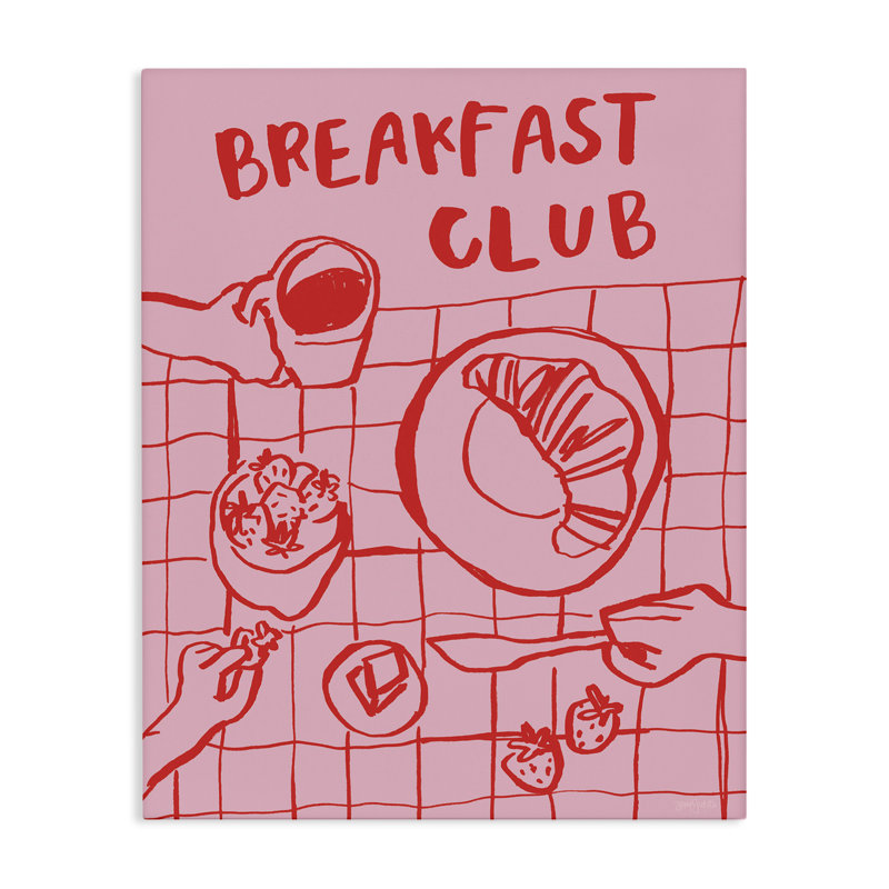 «Breakfast Club Doodles», toile par Jenaya Jackson, H 30 po x l 24 po