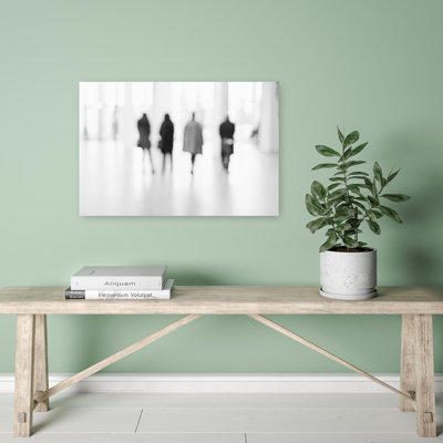 Silhouettes In Motion Abstract Contemporary Minimalist Urban Architecture Wall Art Print 1 Piece Wrapped Canvas Wall Art